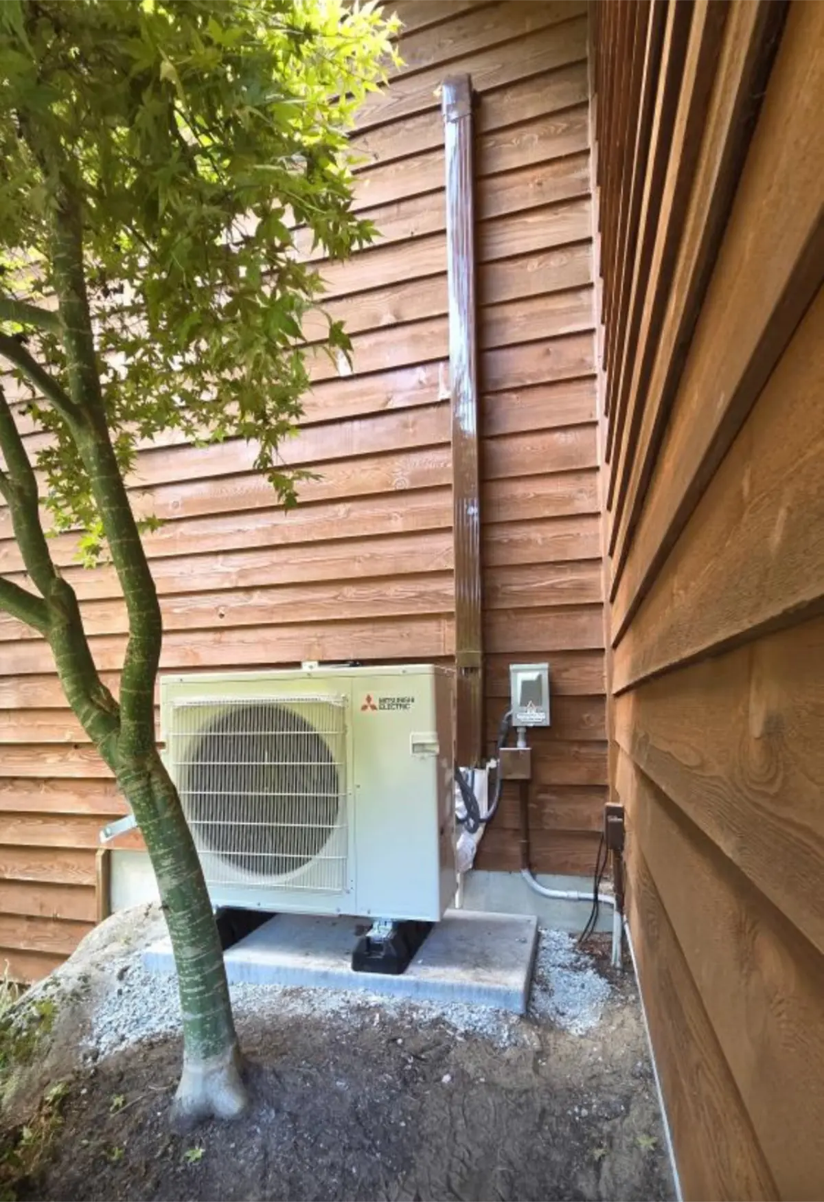 Mitsubishi outdoor heat pump unit